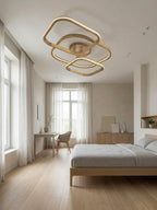 Square loop wood LED flush mount ceiling light — photo 8