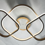 Square loop wood LED flush mount ceiling light — photo 5