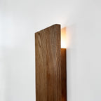 Handmade wood wall sconce with LED up-down light