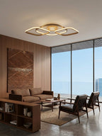 Square loop wood LED flush mount ceiling light — photo 11