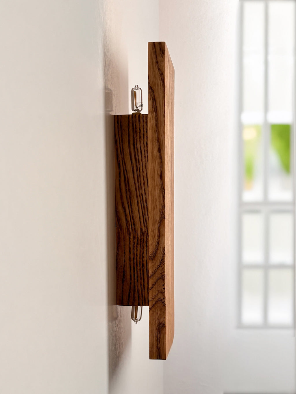 Handmade wood wall sconce with LED up-down light — photo 9