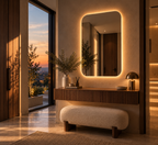 Rectangle Backlit LED Mirror, Frameless