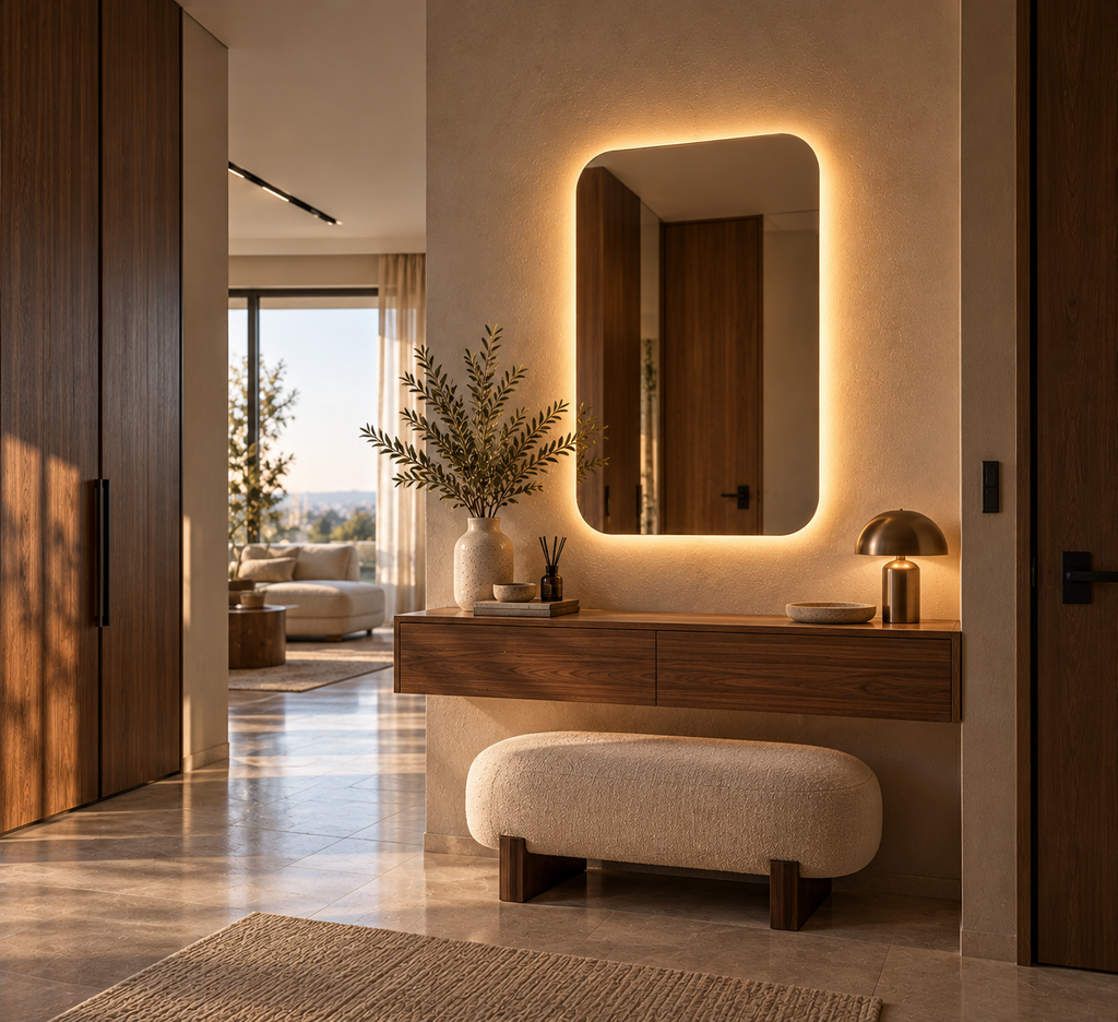 Rectangle Backlit LED Mirror, Frameless