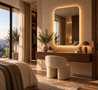 Rectangle Backlit LED Mirror, Frameless