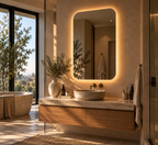 Rectangle Backlit LED Mirror, Frameless