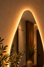Teardrop Backlit LED Mirror, Frameless