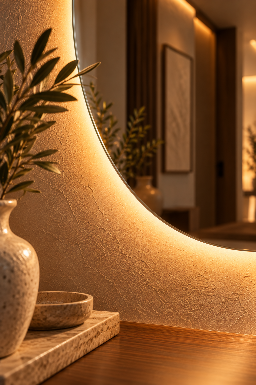 Teardrop Backlit LED Mirror, Frameless