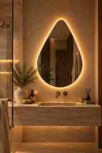 Teardrop Backlit LED Mirror, Frameless