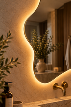Blob Backlit LED Mirror, Frameless