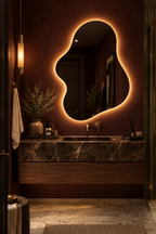 Blob Backlit LED Mirror, Frameless
