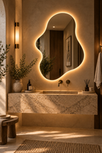 Blob Backlit LED Mirror, Frameless