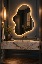 Blob Backlit LED Mirror, Frameless