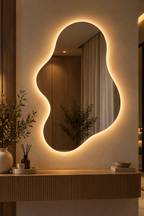 Blob Backlit LED Mirror, Frameless