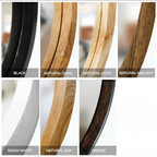 Handcrafted Wooden Round Mirror with LED | Modern Home Decor, Custom Size