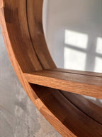 Side view of the round frame and shelf