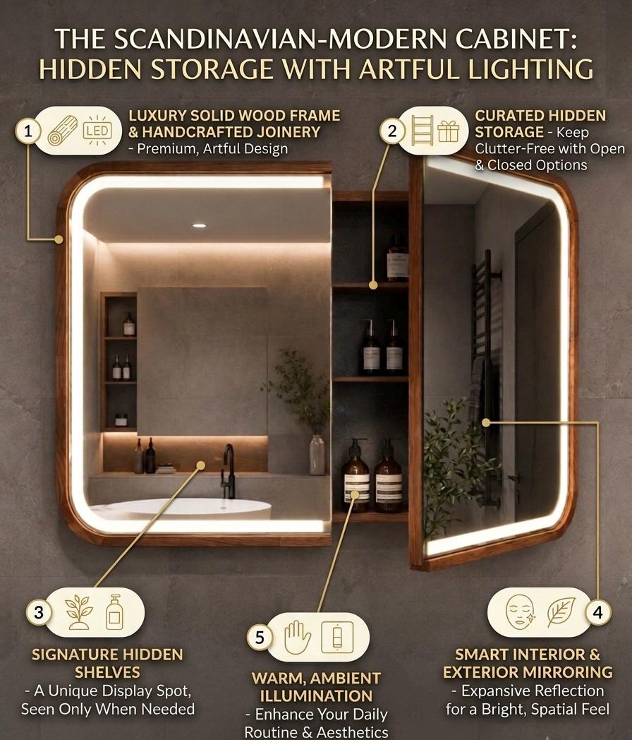 Feature overview: hidden storage with ambient lighting