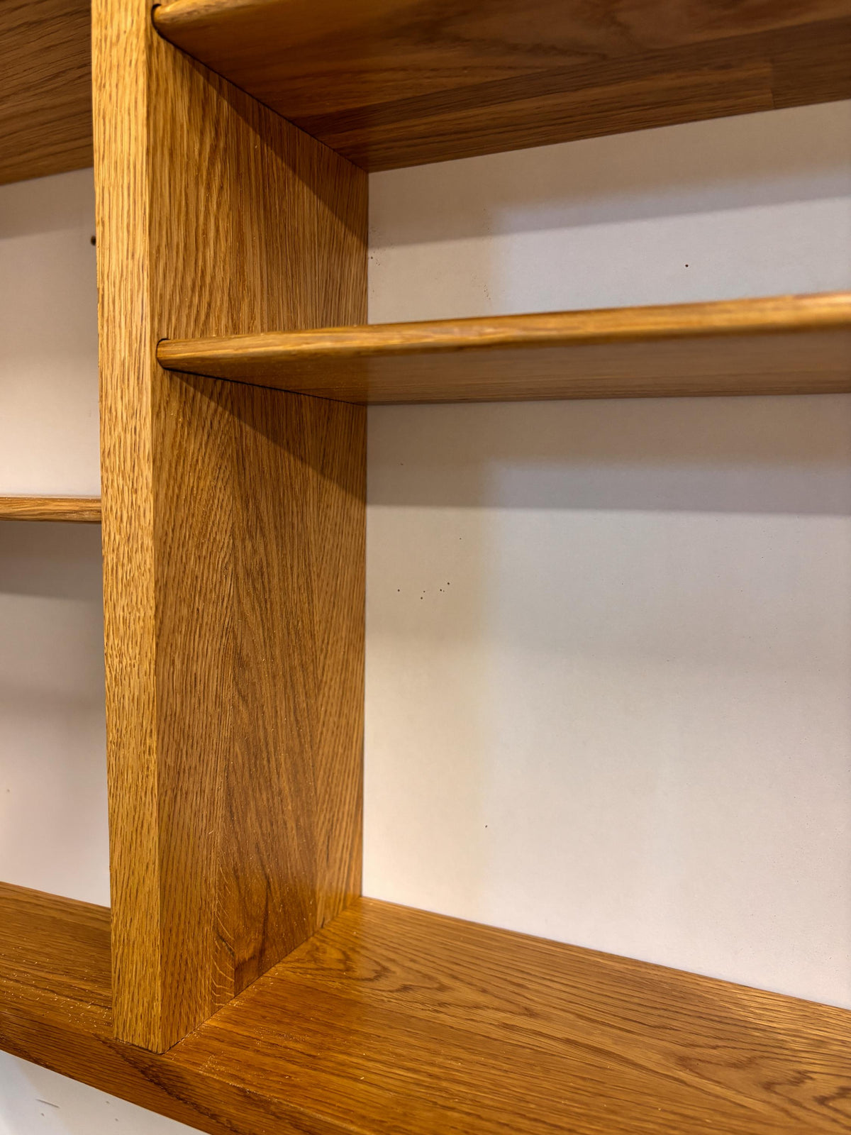 Close-up of the hand-finished wood interior